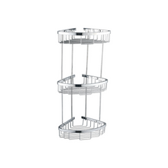 Milano Dora Three Layer Corner Basket - Stainless Steel - Slide 1