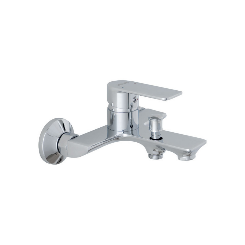 Milano Lemo Bath Mixer with Shower Set Chrome in Dubai, UAE