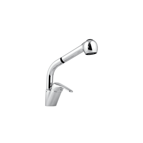 Milano Moveable Pull Out Kitchen Sink Mixer - Silver