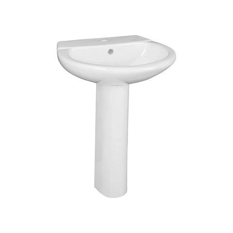 Milano Wash Basin with Pedestal 24 Inch KN189 - White