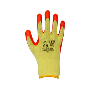 Miller HLL Latex Coated Gloves 12 pcs Orange