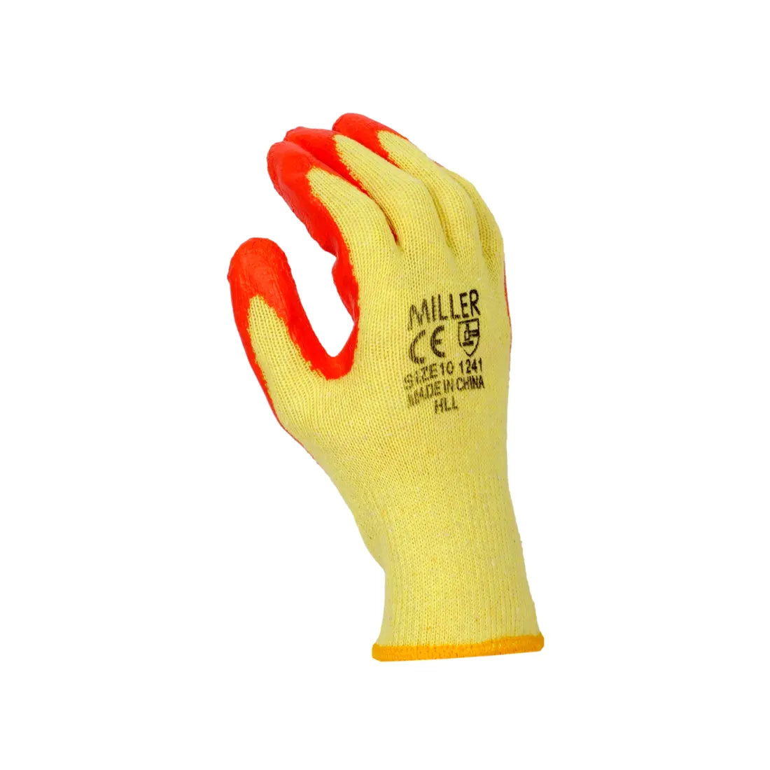 Miller HLL Latex Coated Gloves 12 pcs - Orange