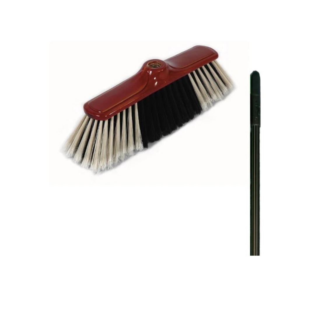 Mr. Brush MR100.10+MH Primula Soft Broom With Metal Handle White Black
