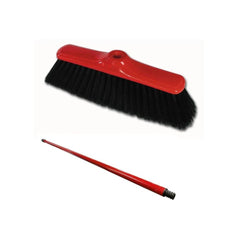 Mr. Brush MR120.10+MH Regina Floor Sweeping Broom With Metal Handle - Red & Black - Slide 1