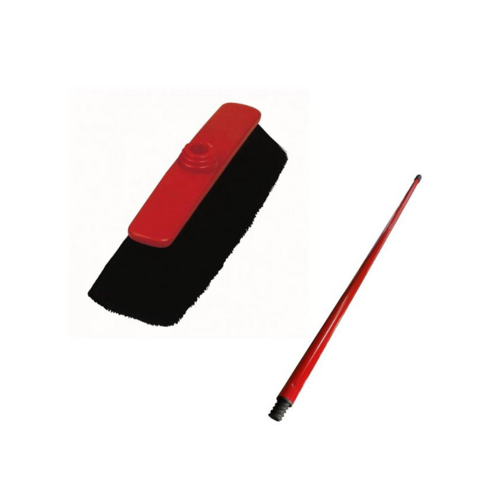 Mr. Brush MR130.10+MH Sovrana Floor Sweeping Broom With Metal Handle Red & Black
