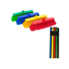 Mr. Brush MR140.10+MH Sovrana Soft Broom With Metal Handle - Red, Yellow, Blue & Green - Slide 1