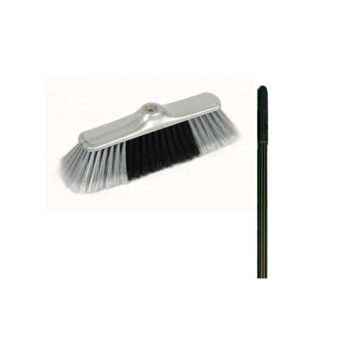 Mr. Brush MR80.10+MH Argenta Soft Broom With Metal Handle - Silver & Black