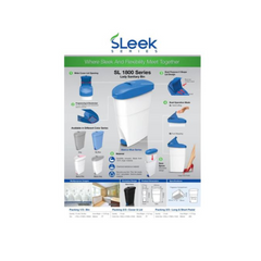 Nozomi Lady Sanitary Bin (18L) SL1800 - Blue - Slide 2
