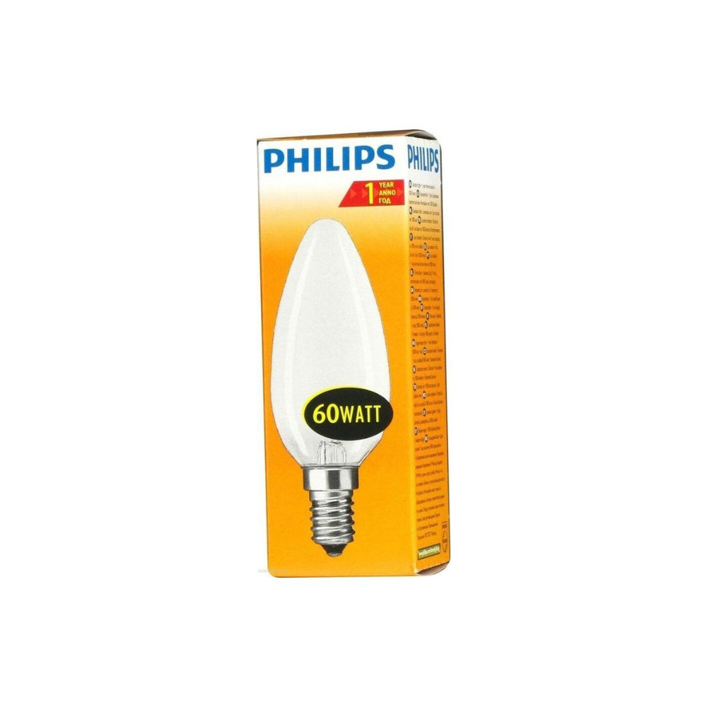 Philips 60W E14 240V Frosted LED Candle Bulb