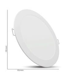 Pixelights 12W Round Panel LED 6500K - White - Slide 2