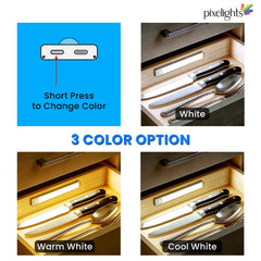 Pixelights 3 in 1 Cabinet Sensor Lights Re-Chargeable 30 cm 5930-3CCT - Slide 6