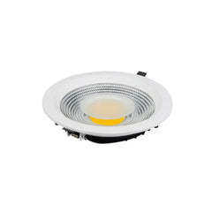Plato 30W Round LED COB Downlight 3000K - Warm White - Slide 1