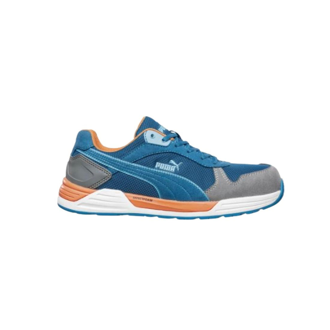 Puma S1P ESD HRO SRC Frontside Low Ankle Safety Shoes - Blue & Orange