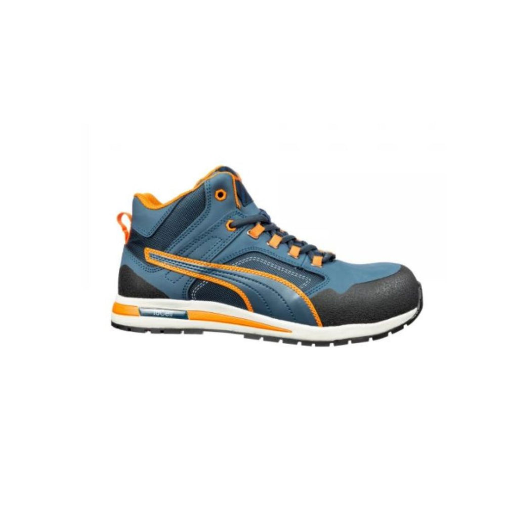 Puma S3 HRO SRC Crosstwist Mid Ankle Safety Shoes - Blue & Orange