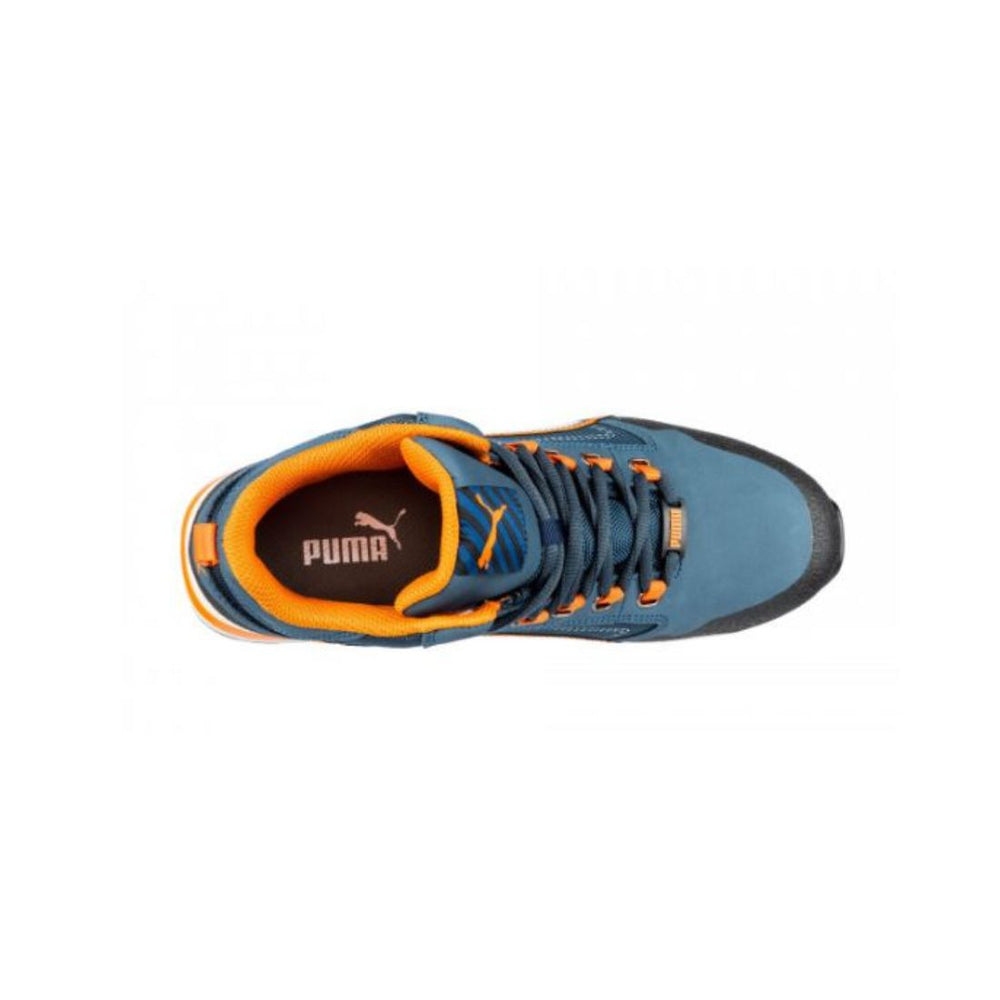 Puma S3 HRO SRC Crosstwist Mid Ankle Safety Shoes - Blue & Orange