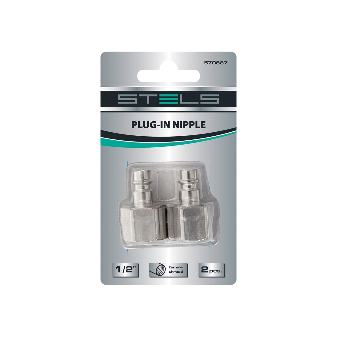 Stels Plug in Nipple Female Thread 1/2 inch 2 pcs 570687