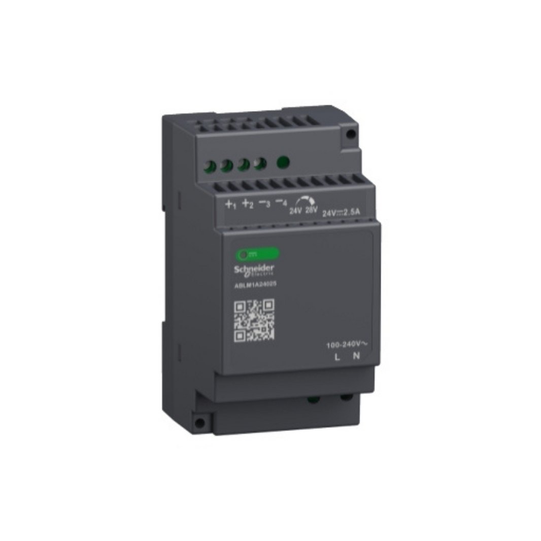 Schneider Electric Modicon Power Supply Regulated Power Supply 100-240V AC 24V 2.5A Single Phase Modular ABLM1A24025 in Dubai, UAE