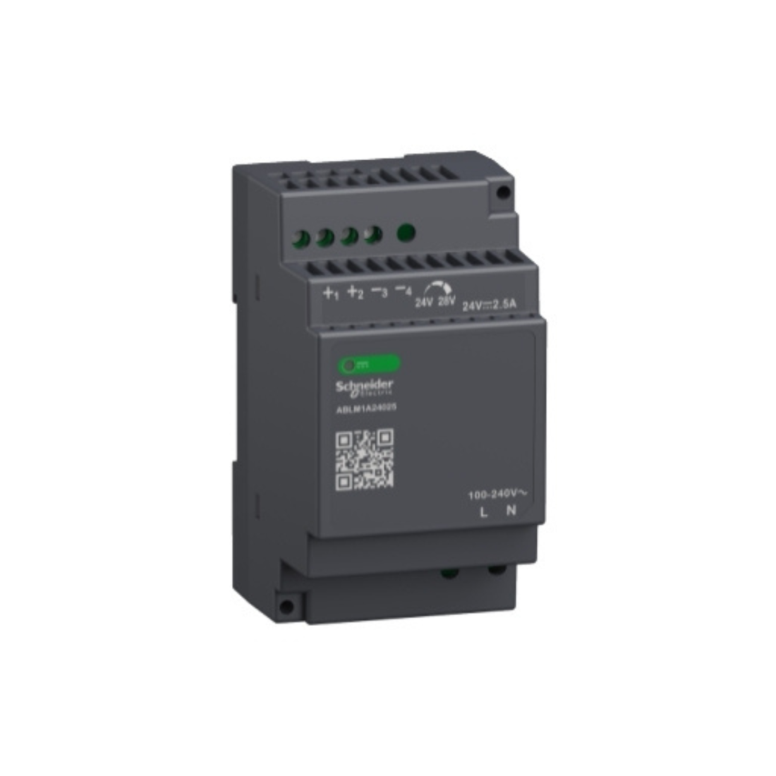 Schneider Electric Modicon Power Supply Regulated Power Supply 100-240V AC 24V 2.5A Single Phase Modular ABLM1A24025