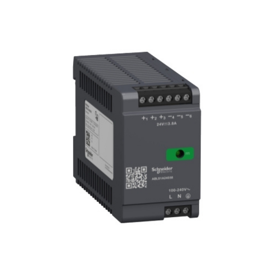 Schneider Electric Regulated Power Supply 100-240V AC 24V 3.8A Single Phase Optimized ABLS1A24038 in Dubai, UAE