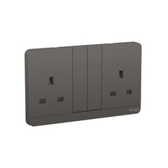 Schneider Electric AvatarOn 2G Switched Socket with LED 3P 13A 250V E83T25N_DG_G12 - Dark Grey - Slide 1