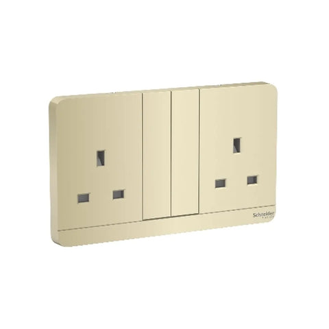 Schneider Electric AvatarOn 2G Switched Socket with LED 3P 13A 250V E83T25N_WG_G12 - Wine Gold