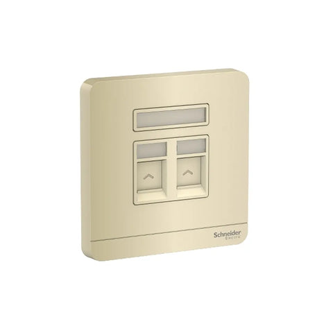 Schneider Electric AvatarOn 2 Gang Telephone Socket E8332RJS4_WG -Wine Gold