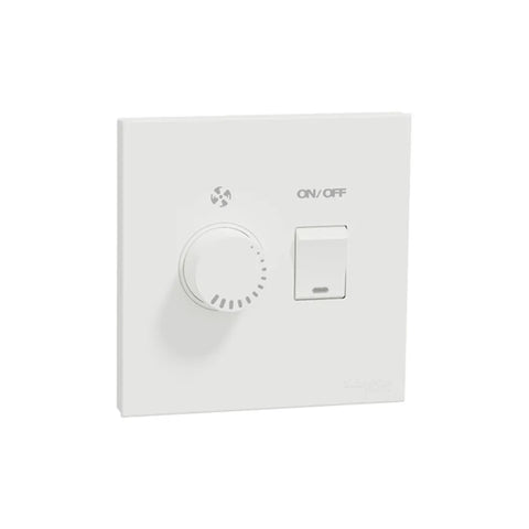 Schneider Electric AvatarOn C Fan Controller with Switch E8732V400F_WE - White