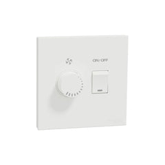 Schneider Electric AvatarOn C Fan Controller with Switch E8732V400F_WE - White - Slide 1