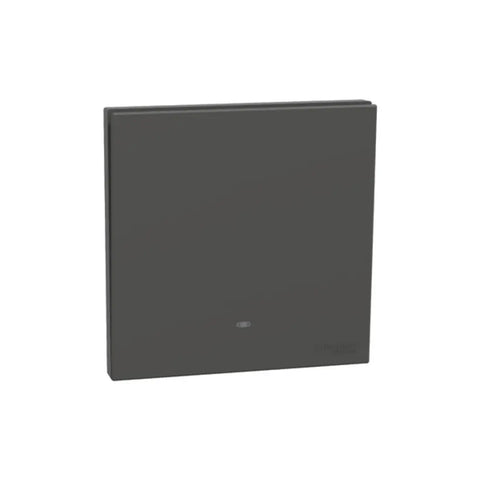 Schneider Electric AvatarOn C Momentary Switch with Fluorescent Lamp 10A 250V 1 Gang E8731PRF_DG - Dark Grey