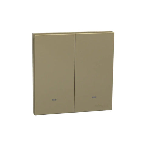 Schneider Electric AvatarOn C Momentary Switch with Fluorescent Lamp 10A 250V 2 Gang E8732PRF_WG - Wine Gold