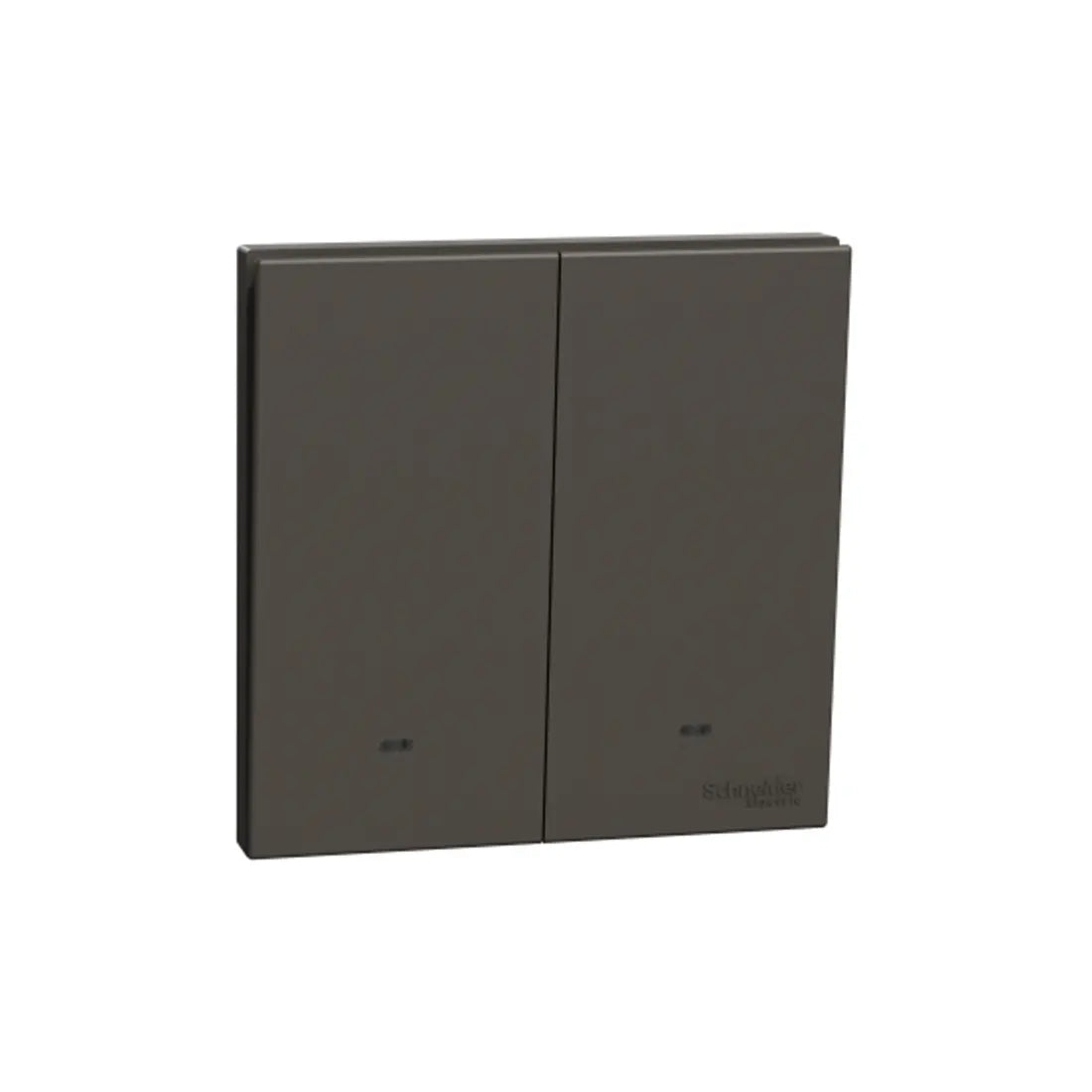 Schneider Electric AvatarOn C Switch with Fluorescent Locator 16AX 250V 2 Gang 1 Way E8732L1F_DG - Dark Grey