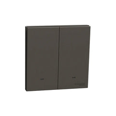 Schneider Electric AvatarOn C Switch with Fluorescent Locator 16AX 250V 2 Gang 2 Way E8732L2F_DG - Dark Grey - Slide 1
