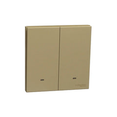 Schneider Electric AvatarOn C Switch with Fluorescent Locator 16AX 250V 2 Gang 2 Way E8732L2F_WG - Wine Gold - Slide 1