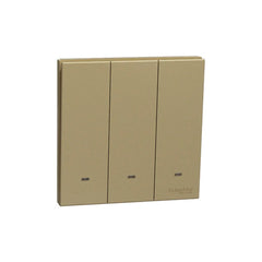 Schneider Electric AvatarOn C Switch with Fluorescent Locator 16AX 250V 3 Gang 1 Way E8733L1F_WG - Wine Gold - Slide 1