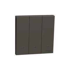 Schneider Electric AvatarOn C Switch with Fluorescent Locator 16AX 250V 3 Gang 2 Way E8733L2F_DG - Dark Grey - Slide 1
