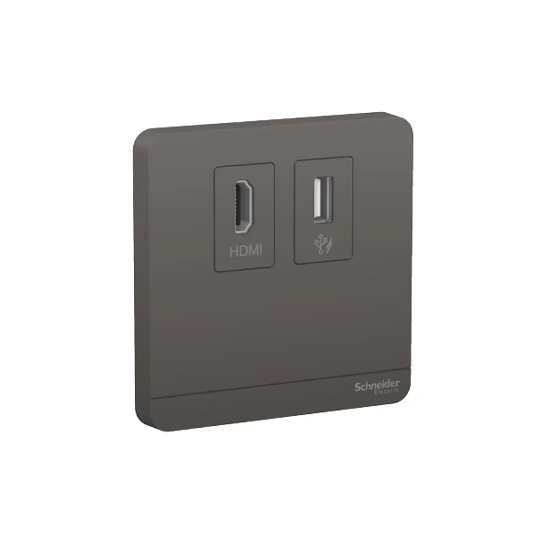 Schneider Electric AvatarOn HDMI And USB Data Socket E8332HDUSB_DG - Dark Grey