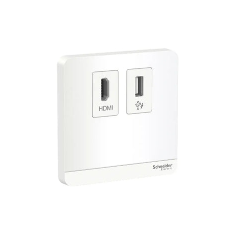 Schneider Electric AvatarOn HDMI And USB Data Socket E8332HDUSB_WE - White