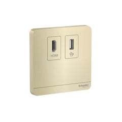 Schneider Electric AvatarOn HDMI And USB Data Socket E8332HDUSB_WG - Wine Gold - Slide 1