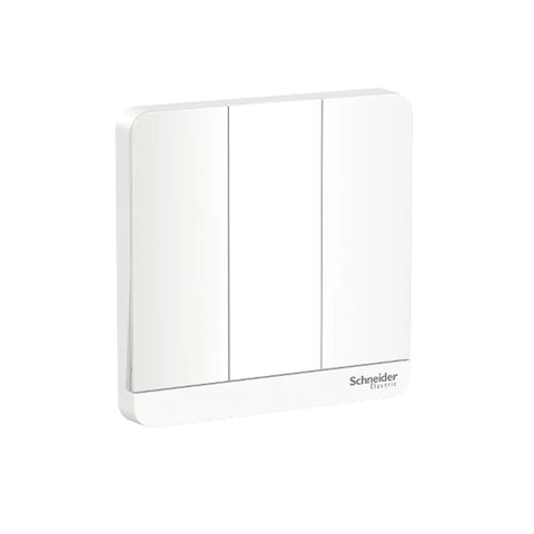 Schneider Electric AvatarOn Switch with LED 16AX 250V 1 Way 3 Gang E8333L1LED_WE - White