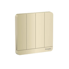 Schneider Electric AvatarOn Switch with LED 16AX 250V 2 Way 4 Gang E8334L2LED_WG - Wine Gold - Slide 1