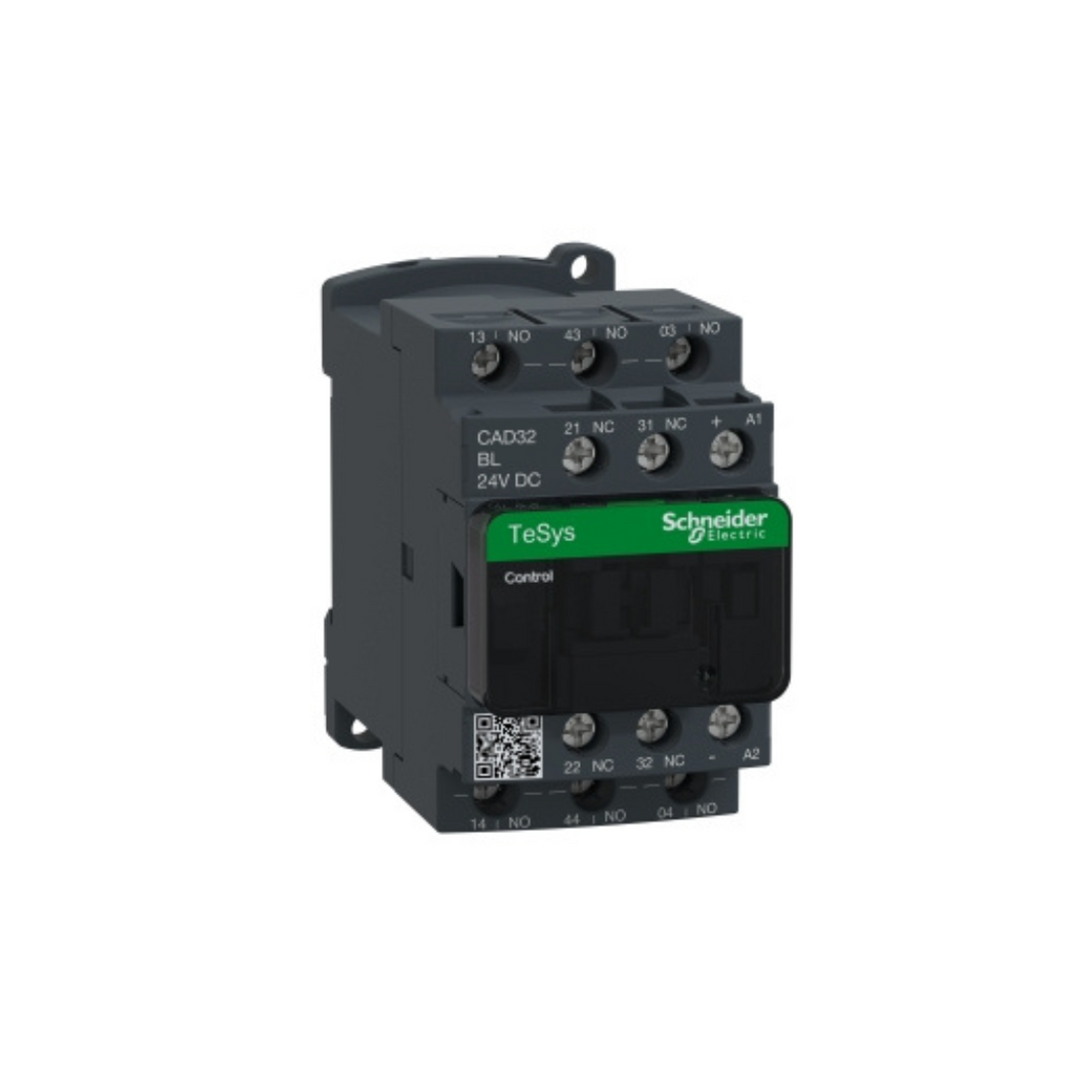 Schneider Electric TeSys D Control Relay 3NO+2NC 0-690V 24V DC Low Consumption Coil Screw Clamp CAD32BL in Dubai, UAE