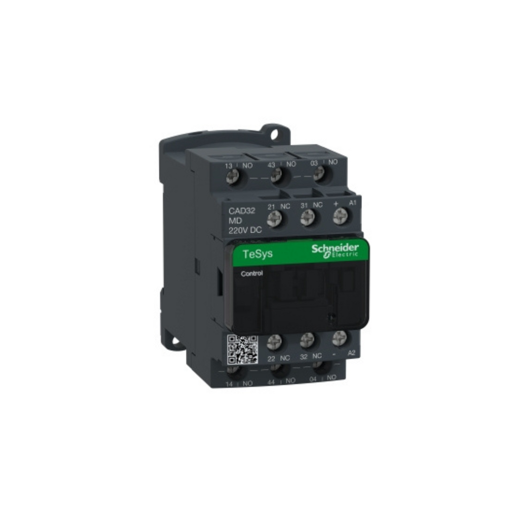 Schneider Electric TeSys D Control Relay 3 NO + 2 NC <= 690V 220V DC Standard Coil CAD32MD in Dubai, UAE