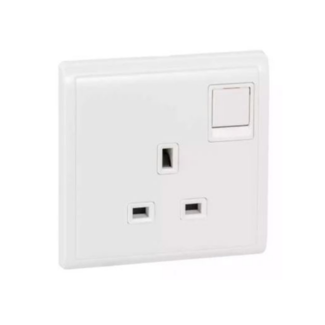 Schneider Electric 1 Gang Switched Socket 13A 250V E8215 White in Dubai, UAE