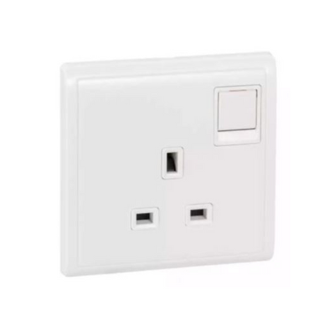 Schneider Electric 1 Gang Switched Socket 13A 250V E8215 - White