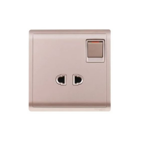 Schneider Electric Pieno Switched Universal Socket 10A 250V 1 Gang E8215US_WG_G1 - Wine Gold