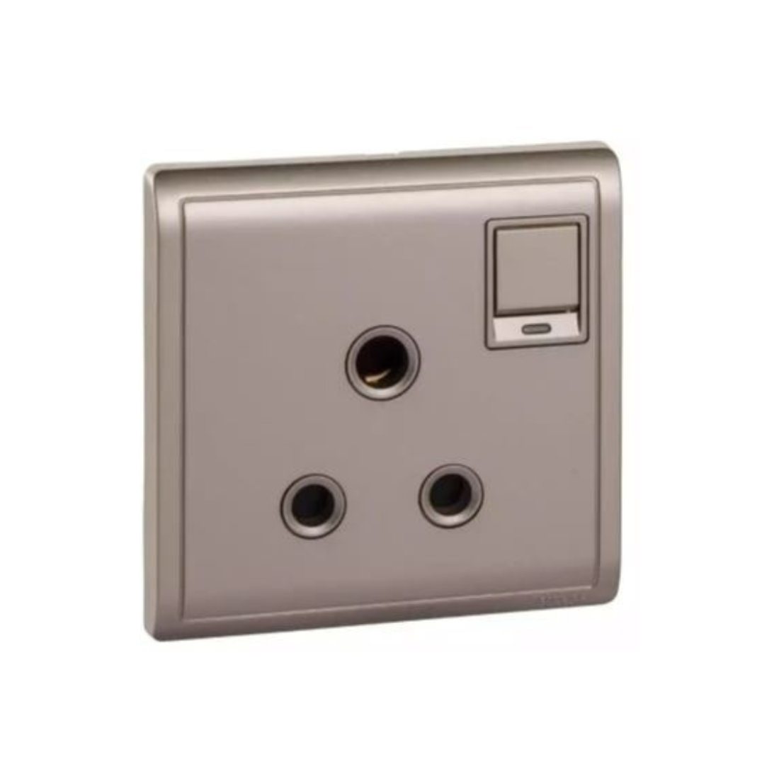 Schneider Electric Pieno 15A 250V 1 Gang 3 Round Pin Switched Socket with Neon E8215_15N_WG_G1 - Wine Gold