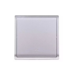 Schneider Electric 16AX 250V 1 Gang Intermediate Switched with Fluorescent Locator E8231MF_AS_G1 - Aluminium Silver - Slide 1