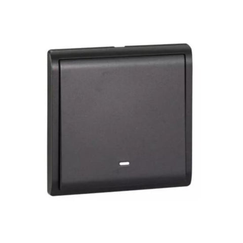 Schneider Electric Pieno 16AX 250V 1 Gang Intermediate Switched with Fluorescent Locator E8231MF_MB_G1 - Matt Black