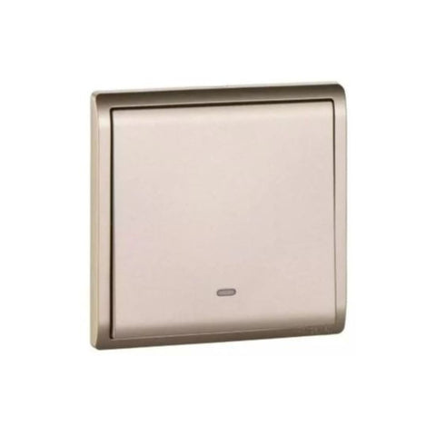 Schneider Electric Pieno 16AX 250V 1 Gang Intermediate switched with Fluorescent Locator Wine Gold E8231MF_WG_G1 - Wine Gold