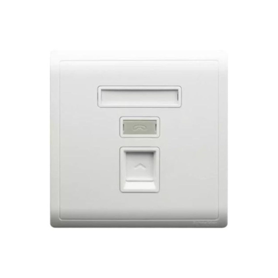 Schneider Electric Pieno 1 Gang Shuttered Keystone Wallplate E8231RJS_AS_G1 White in Dubai, UAE